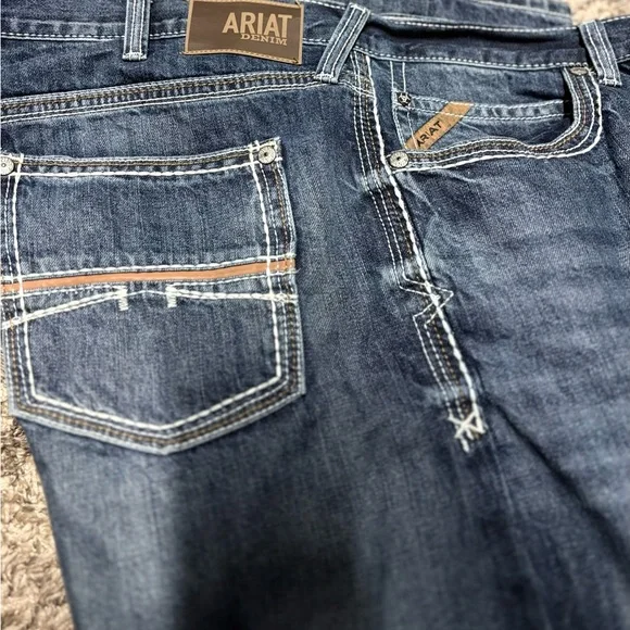 Ariat Men's M4 Low Rise Coltrane Durango Medium Wash Boot Cut Jeans New W/O Tag